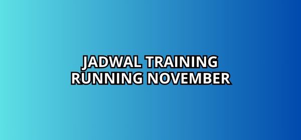 JADWAL TRAINING RUNNING NOVEMBER